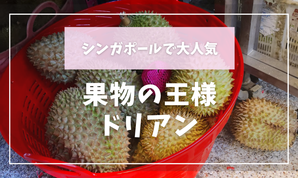 「果物の王様」ドリアン、今が旬！シンガポールで大人気のフルーツを味わおう